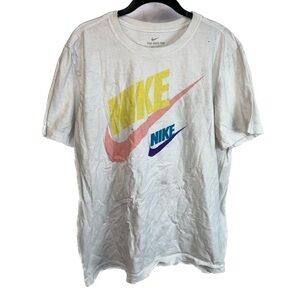 Nike Shirt Futura Top Short Sleeve Pull on Crewneck Spell out  Swoosh Front Logo